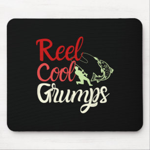 Mousepad Homem Reel Cara Grumps Vintage Engraçado Pesca Dia