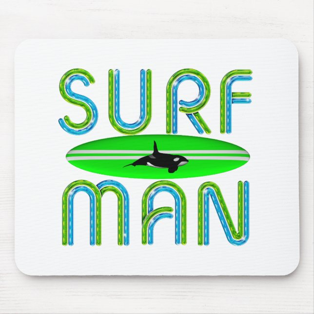 Mousepad Homem SUPERIOR do surf (Frente)