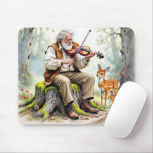 Mousepad Homem Velho Jogando Inadinho Na Floresta