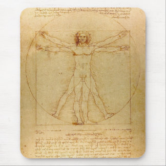 Mousepad Homem Vitruviano por Leonardo Da Vinci