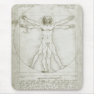 Mousepad Homem Vitruviano por Leonardo da Vinci