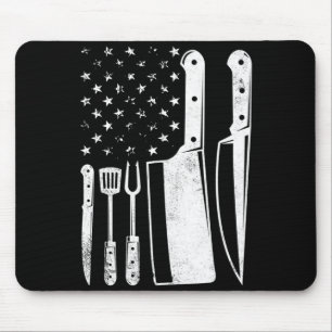 Mousepad Homens churrasco bandeira dos eua patriótico quatr