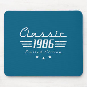 Mousepad Homens de 40 Anos Carro Clássico Clic 1986 40º Ani