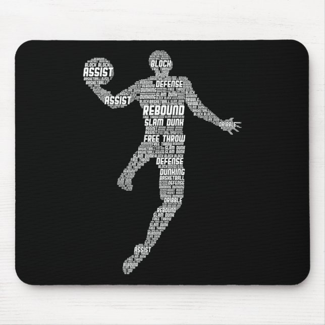 Mousepad Homens De Basquete (Frente)