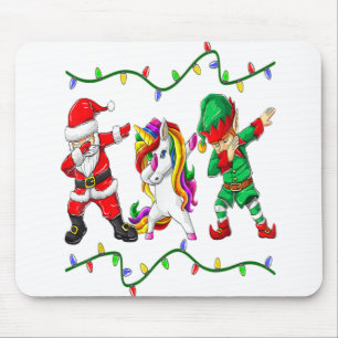 Mousepad Homens de Crianças de Natal do Elf Unicorn, Papais