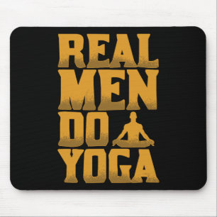 Mousepad Homens de Verdade Fazem Yoga Presente Divertido Pa