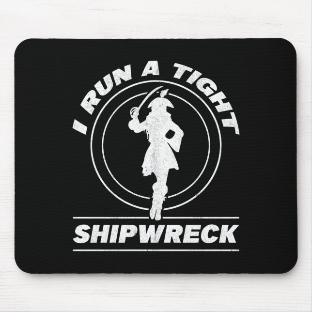 Mousepad Homens dirigem um naufrágio caribenho freebooter (Frente)