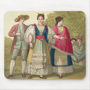 Mousepad Homens e mulheres peruanos no traje tradicional