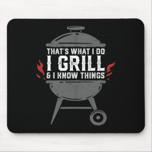 Mousepad Homens Eu Grelho E Eu Sei Coisas Engraçadas Bbq Gr
