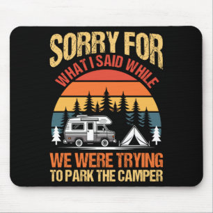 Mousepad Homens fogueira de acampamento vida na floresta ac