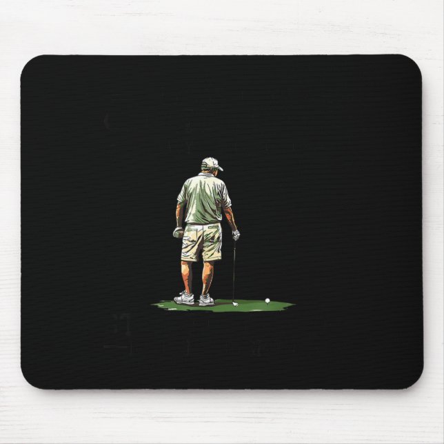 Mousepad Homens Jogam Golfe Anos Oitenta Golfe Divertido Jo (Frente)