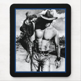 Mousepad Homens Masculinos Belas Artes Legal Alpha Cowboy