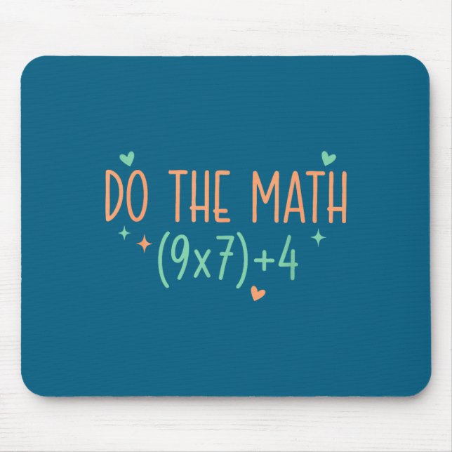 Mousepad Homens Matemática 67 Meme Seis Sete (Frente)