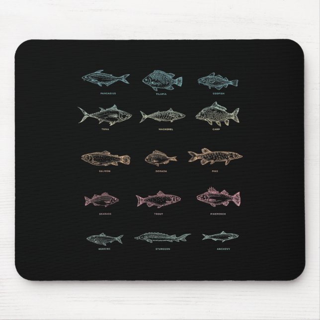 Mousepad Homens Meninos Presente de Pesca Pescadores Hobby  (Frente)