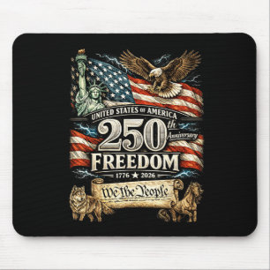 Mousepad Homens mulheres 250 anos de liberdade bandeira pat