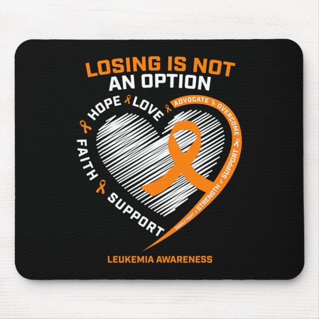 Mousepad Homens Mulheres Crianças Leucemia (Frente)