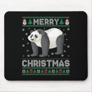 Mousepad Homens Panda Mulheres Crianças Suéter De Natal Fei