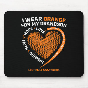 Mousepad Homens Que Visto Laranja Para O Meu Avô Leukemia A