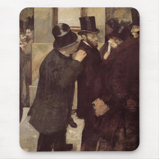 Mousepad Homens ricos na bolsa (por Edgar Degas) (Frente)