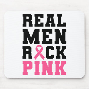 Mousepad Homens Rochando a Consciência do Cancer de Mama Ro