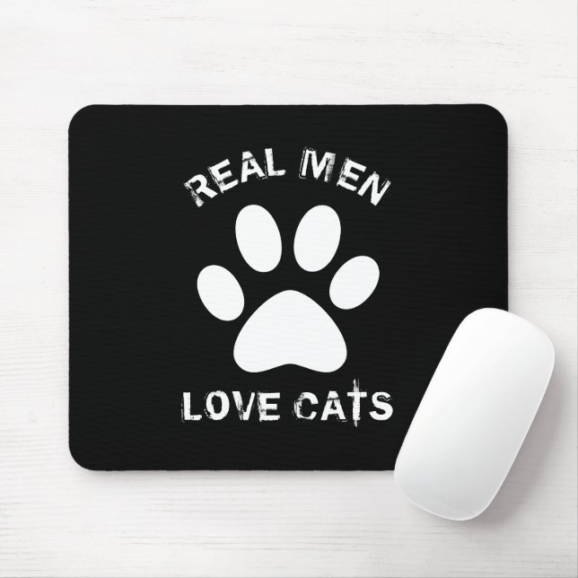 Mousepad Homens Verdadeiros Adoram Texto Personalizado Pers (Com mouse)