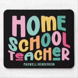 Mousepad Homeschool Teacher Colorful Text