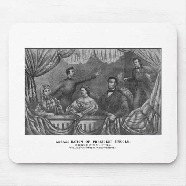 Mousepad Homicídio do presidente Lincoln (Frente)