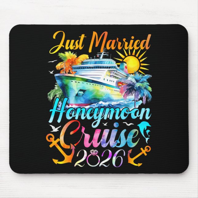Mousepad Honeymoon Cruise For Matching Couples 2026 Just Ma (Frente)
