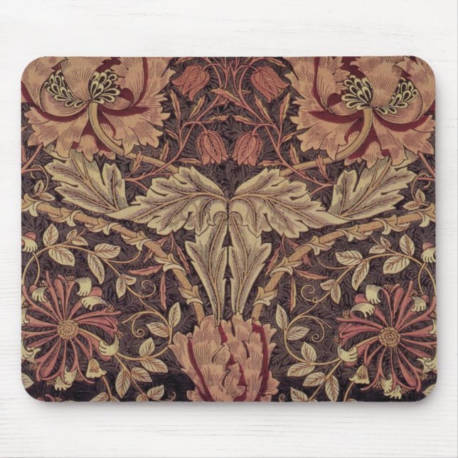 Mousepad Honeysuckle de William Morris, Garden Flowers Art (Frente)