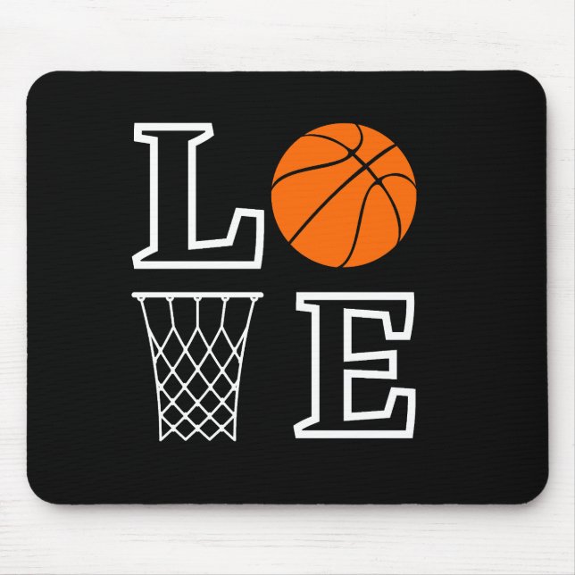 Mousepad Hoops de basquete, Presente de Jogador de Basquete (Frente)