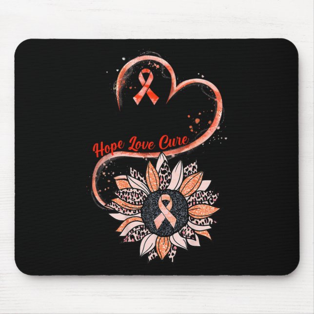 Mousepad Hope Love Cure Fighter Sunflower RSD Awarenes (Frente)