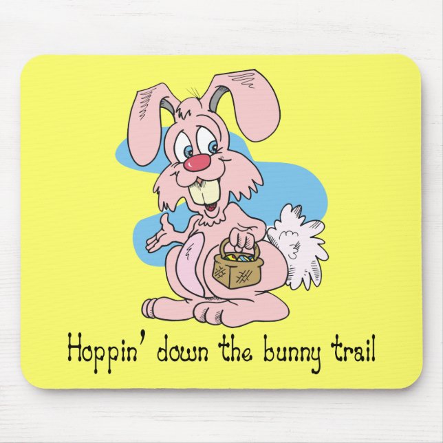Mousepad Hoppin abaixo da fuga do coelho (Frente)
