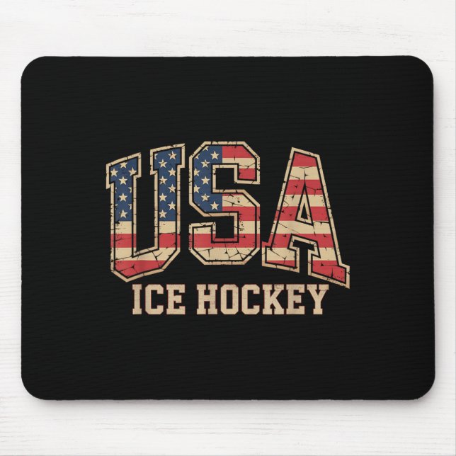 Mousepad Hóquei da Bandeira Americana (Frente)