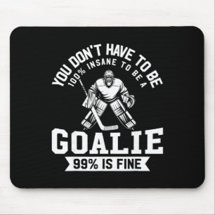 Mousepad Hóquei no Gelo Divertido Goleiro de Hóquei Homem M