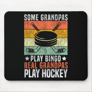Mousepad Hóquei no Gelo Vintage Avô Retro Alguns Avôs Camis