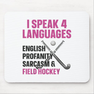 Mousepad Hóquei sobre Grama Falo 4 Idiomas Inglês Palavrões