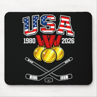 Mousepad Hóquei Vintage EUA Bastões Cruzados 1982 2026