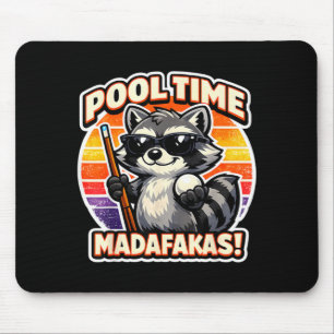 Mousepad Hora da Piscina Madafakas Racão Engraçado Jogador