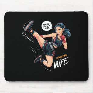 Mousepad Hora De Chutar Alguns Bifes De Kickboxing Esposa A
