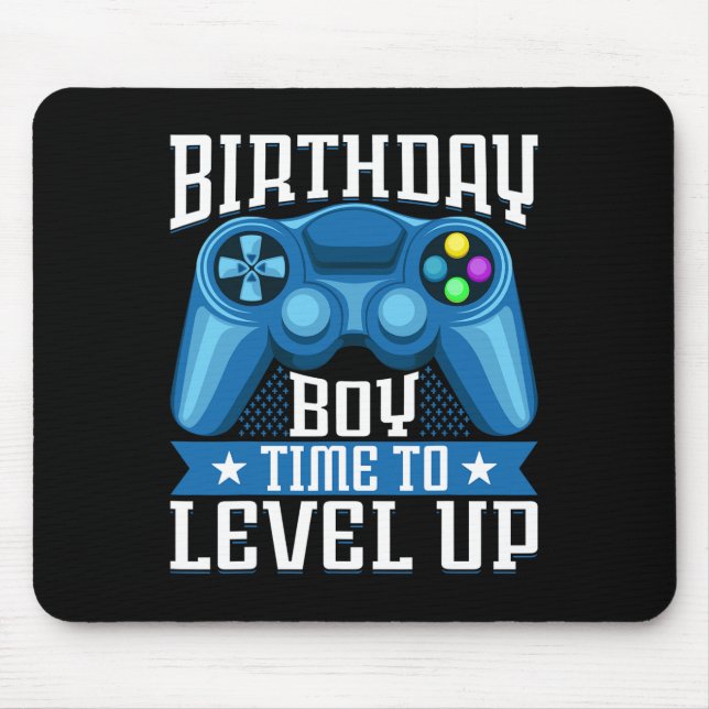 Mousepad Hora do Menino Subir de Level Video Game Aniversár (Frente)