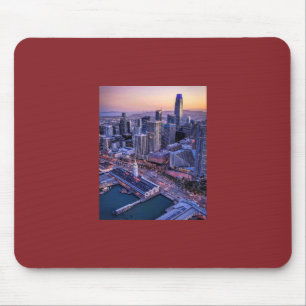 Mousepad Hora Dourada Vista Aérea da Cidade de São Francisc