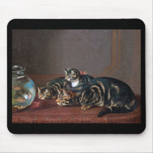 Mousepad Horatio Henry Couldery, "Gatos por um aquário"