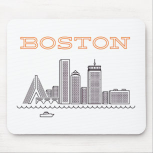 Mousepad Horizonte da Cidade de Boston, Boston Ma EUA Horiz