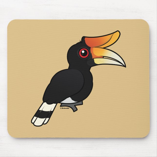 Mousepad Hornbill do rinoceronte de Birdorable (Frente)