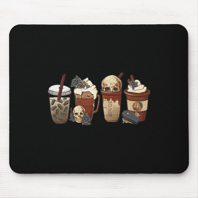 Mousepad Horror Queda de café picada de abóbora gelada Hall (Frente)