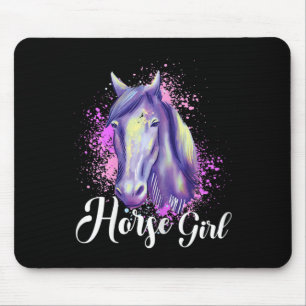 Mousepad Horse Girl Horseback Riding Pony Horsescute Ss Cut