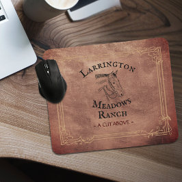 Mousepad Horse Ranch Business Logotipo Personalizável Ocide