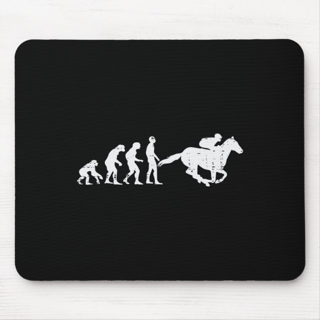 Mousepad Horse Riding Evolution Funny Horseback Racing Eque (Frente)