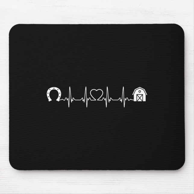 Mousepad Horsescuto Ss Cute Ss Barn Heartbeat Rid (Frente)