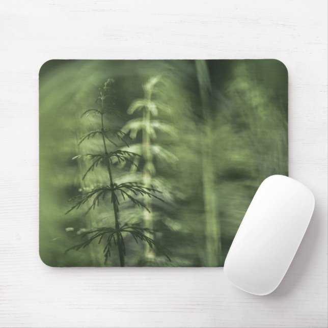 Mousepad Horsetail Foto verde floral (Com mouse)
